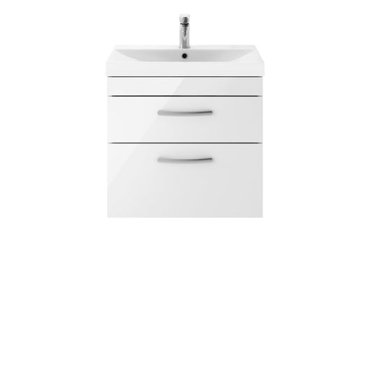  Nuie Athena 600mm Wall Hung Vanity With Basin 3 - Gloss White - ATH048D