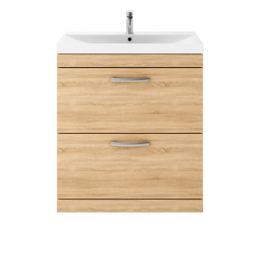  Nuie Athena 800mm Floor Standing Vanity With Basin 3 - Natural Oak