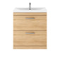 Nuie Athena 800mm Floor Standing Vanity With Basin 3 - Natural Oak