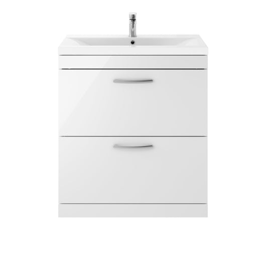  Nuie Athena 800mm Floor Standing Vanity With Basin 1 - Gloss White