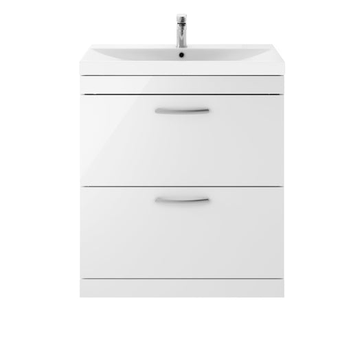  Nuie Athena 800mm Floor Standing Vanity With Basin 3 - Gloss White