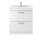 Nuie Athena 800mm Floor Standing Vanity With Basin 3 - Gloss White