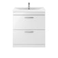 Nuie Athena 800mm Floor Standing Vanity With Basin 3 - Gloss White - welovecouk