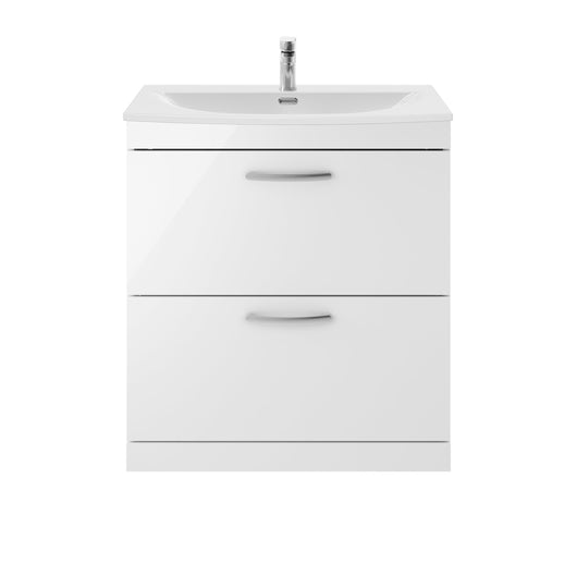  Nuie Athena 800mm Floor Standing Vanity With Basin 4 - Gloss White