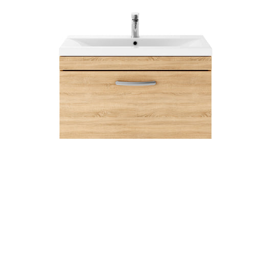  Nuie Athena 800mm Wall Hung Vanity With Basin 1 - Natural Oak - ATH059A