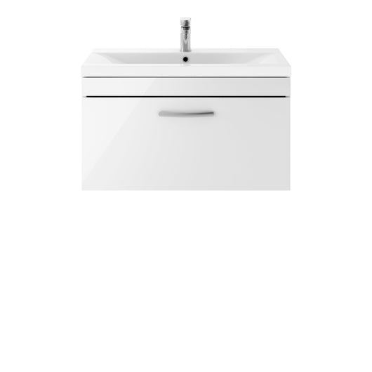  Nuie Athena 800mm Wall Hung Vanity With Basin 1 - Gloss White - ATH062A