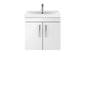 Nuie Athena 600mm Wall Hung Cabinet With Basin 3 - Gloss White