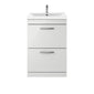 Nuie Athena 600mm Floor Standing Vanity With Basin 1 - Gloss Grey Mist - ATH108A