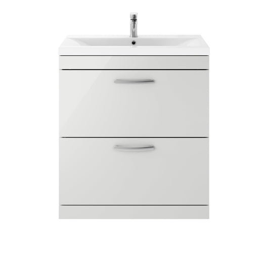  Nuie Athena 800mm Floor Standing Cabinet With Basin 1 - Gloss Grey Mist