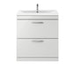 Nuie Athena 800mm Floor Standing Cabinet With Basin 1 - Gloss Grey Mist