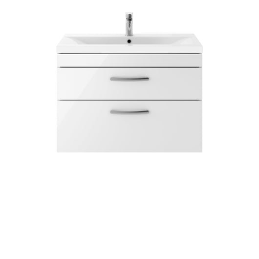  Nuie Athena 800mm Wall Hung Vanity With Basin 1 - Gloss White - ATH069A