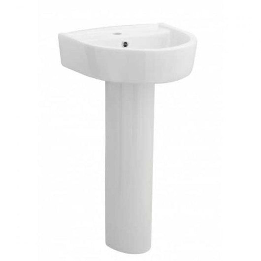  ShowerWorX Civic 520mm Basin and Full Pedestal 1 Tap Hole