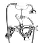 Bayswater Traditional Crosshead Hex Wall Mounted Bath Shower Mixer - White