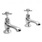 Bayswater Traditional Crosshead Dome Bath Taps - White