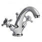 Bayswater Traditional Crosshead Dome Basin Mono Mixer Tap with Waste - Black