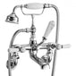 Bayswater Traditional Lever Dome Wall Mounted Bath Shower Mixer - White