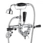 Bayswater Traditional Lever Dome Wall Mounted Bath Shower Mixer - Black