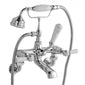 Bayswater Traditional Lever Hex Wall Mounted Bath Shower Mixer - White
