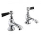 Bayswater Traditional Lever Hex Bath Taps - Black