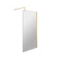 1700 x 800mm Stone Walk-In Shower Tray & 8mm Screen Pack - Brushed Brass