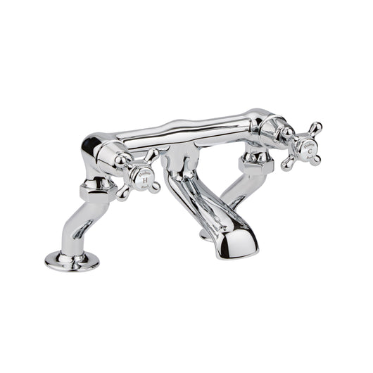  Hudson Reed White Topaz With Crosshead Deck Mounted Bath Filler - Chrome - BC303DX