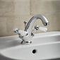 Hudson Reed White Topaz With Lever Mono Basin Mixer - Chrome / White - BC305HL