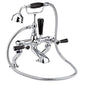 Hudson Reed Black Topaz With Lever Bath Shower Mixer - Chrome / Black - BC404HL