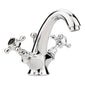 Hudson Reed Black Topaz With Crosshead Mono Basin Mixer - Chrome / Black - BC405HX