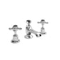 Hudson Reed Black Topaz With Crosshead 3 Tap Hole Basin Mixer - Chrome / Black - BC407DX