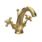 Hudson Reed Brass Topaz With Crosshead Mono Basin Mixer - Brushed Brass