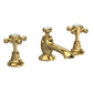 Hudson Reed Brass Topaz With Crosshead 3 Tap Hole Basin Mixer - Brushed Brass