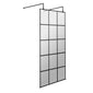 Hudson Reed 800mm Frame Screen with Arms and Feet - Matt Black