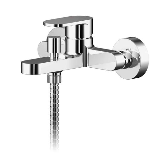  Nuie Binsey Wall Mounted Bath Shower Mixer With Kit - Chrome
