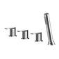 Nuie Binsey Deck Mounted 4 Tap Hole Bath Shower Mixer No Spout - Chrome - welovecouk