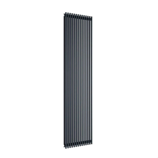  Reina Tubes Designer Double Vertical Radiator 1800 x 350 White/Black - welovecouk