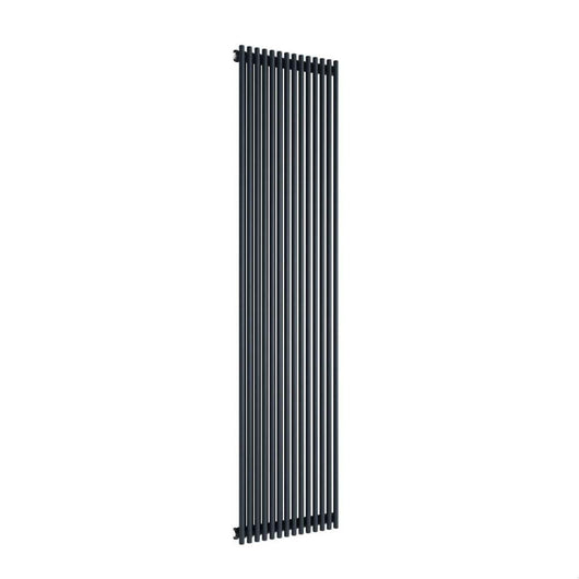  Reina Tubes Designer Single Vertical Radiator 1800 x 350 White/Black - welovecouk