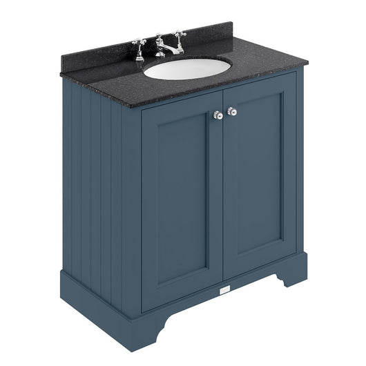  Bayswater 800mm Vanity & Single Bowl Marble Top - Stiffkey Blue - welovecouk
