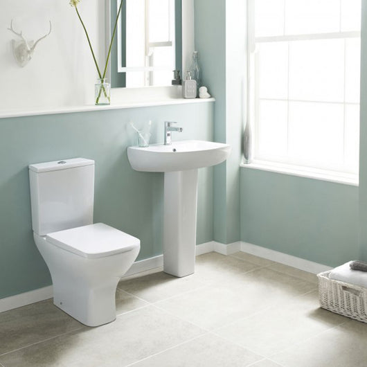  Brava Close Coupled Rimless Toilet & 545mm Full Pedestal Basin