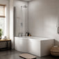 Nuie P-Shape Shower Bath End Panel (725mm) - White