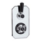 Hudson Reed Topaz Black Thermostatic Shower Valve with Fixed Head Shower Arm & Rose - Chrome