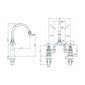 Burlington Anglesey 2 Tap Hole Regent Arch Mixer with Curved Spout (200mm centres)