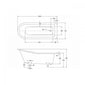 Burlington Harewood Slipper Bath With Luxury Feet - 1700 X 740mm