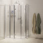 Burlington 800 x 1000mm Traditional Hinged Door Offset Quadrant Shower Enclosure - 8mm Glass