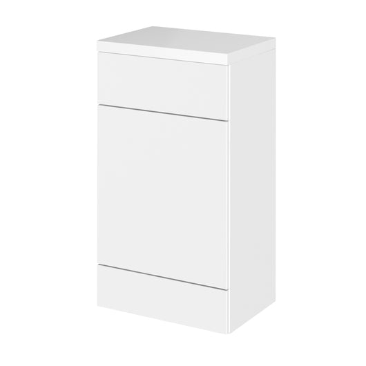  Hudson Reed Fusion 500mm WC Unit & Polymarble Top - Gloss White