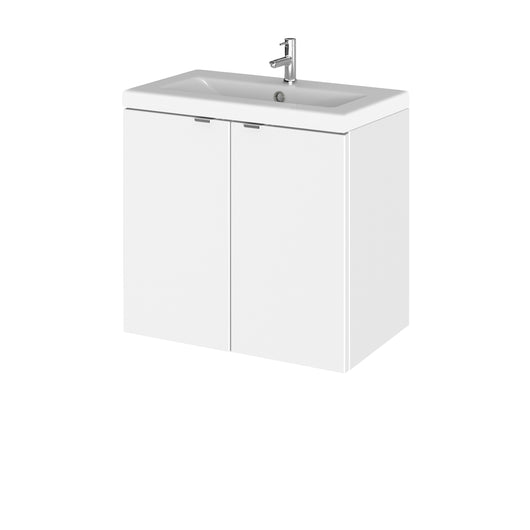  Hudson Reed Fusion 600mm Vanity Unit & Ceramic Basin - Gloss White - CBI136A