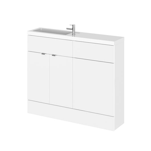  Hudson Reed Fusion 1000mm Combination Vanity & WC Compact - Gloss White