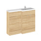Hudson Reed Fusion 1100mm Right Hand Combination - Natural Oak