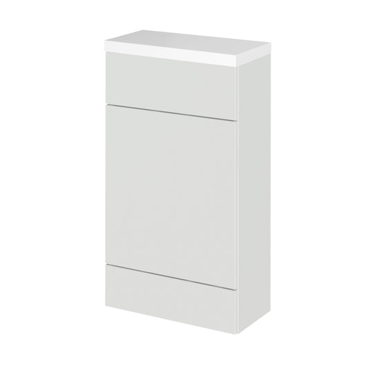  Hudson Reed Fusion 500mm Compact WC Unit & Polymarble Top - Gloss Grey Mist