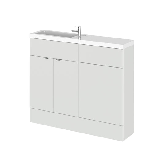  Hudson Reed Fusion 1000mm Combination Vanity & WC Compact - Gloss Grey Mist