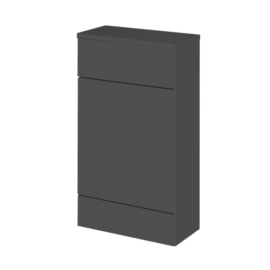  Hudson Reed Fusion 500mm Compact WC Unit & Co-ordinating Top - Gloss Grey